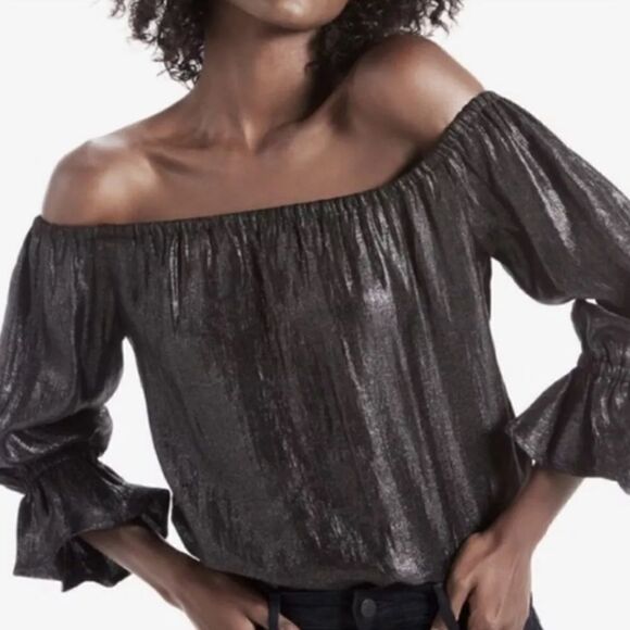 NWT Lucky Brand Off the Shoulder Moto Top - Picture 1 of 8